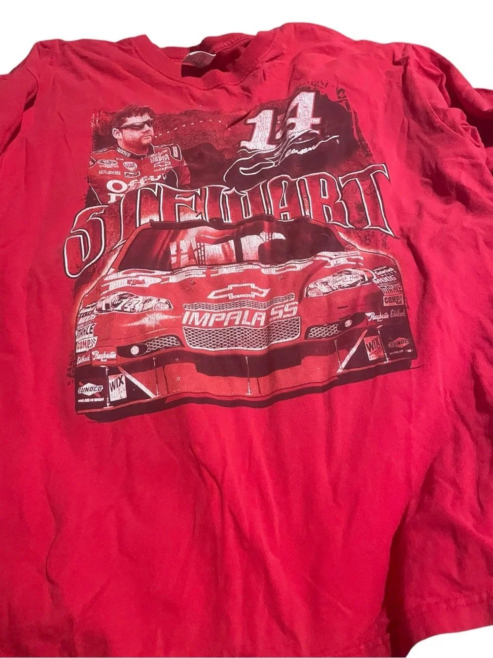NASCAR Stewart-Hass Racing Red Racing Graphic Tee - (Men's Shirt) size XL